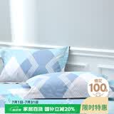 艾薇 A类全棉枕套 学生宿舍枕头套单人枕芯套 一个装 巴德尔 48*74cm