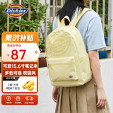 Dickies双肩背大学生通勤书包女大容量初高中电脑包旅行包2026新款奶油黄