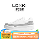 LOXKI/洛克斯基【明星同款】板鞋子男春秋经典百搭休闲鞋男 小圆鞋Lite 酷灰白 41