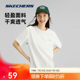 斯凯奇夏季男女情侣同款缤纷系列透气吸湿速干凉感短袖T恤L223U165