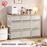 爱丽思（IRIS）衣柜衣服收纳箱塑料抽屉式玩具收纳盒整理箱衣服柜子储物箱百纳箱 【组合2】米色500系列 仅抽屉箱｜不含顶板