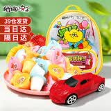 樱桃小丸子书包果冻儿童零食大礼包休闲 600g 带玩具车0脂下午茶生日礼物