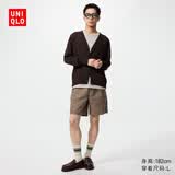 优衣库麻混纺舒适短裤男装26春夏新款482260 37 栗色 L