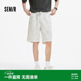森马（Semir）森柔|牛仔裤男夏季宽松直筒五分裤抽绳松紧腰短裤103325122101
