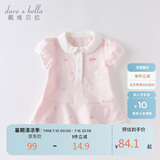 戴维贝拉（DAVE＆BELLA）【汽水棉】女童连衣裙夏装宝宝公主裙学院风儿童裙子
