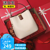 viney牛皮包包女包品牌水桶包轻奢单肩斜挎包生日礼物高级感送女友老婆