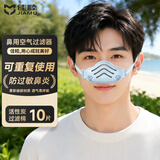 佳睦鼻用空气过滤器防尘鼻罩防过敏性鼻炎专用猪鼻子成人口罩防粉尘花粉柳絮蒿草可水洗蓝色