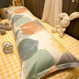 恩兴可爱双人1米8超长枕头情侣用1.5米大靠背睡觉抱枕长条靠枕芯+枕套 1.8m床长枕芯（赠艺术家纯棉长枕套）