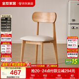 全友家居 现代北欧风软包餐椅家用靠背椅子客厅餐厅阳台休闲凳子新款