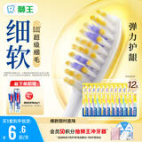 狮王(lion)细齿洁0.01弹力护龈牙刷12支软毛深入清洁弹力刷柄