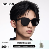 BOLON暴龙眼镜【经典畅销款】黑超墨镜男方框太阳镜女偏光驾驶镜BL3111 C10-灰色/亮黑偏光