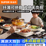 苏泊尔（SUPOR）折叠暖菜板 饭菜保温板加热桌垫菜板 烘干发酵调温定时保温板BF6040P822D（方形）