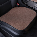 首赋四季亚麻汽车坐垫春夏秋冬季透气办公汽车居家座椅皆可用通风坐垫 咖色单个方垫