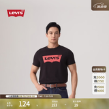 Levi's李维斯情侣美式宽松印花时尚简约舒适潮流纯棉圆领短袖T恤 黑色 002A0-0001 2XL