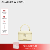 CHARLES&KEITH菱格链条手提斜挎小方包盒子包包女包生日礼物送女友CK2-80782534 Butter Yellow奶油黄色 小包