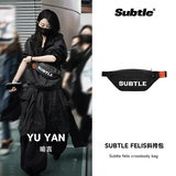 Subtle潮牌男女同款饺子包单肩包斜挎包休闲便携通勤运动风简约百搭胸包 FELIS小号黑色【明星同款】