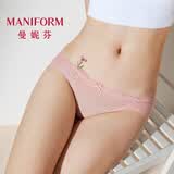 曼妮芬浪漫蕾丝女士低腰三角裤轻透薄内裤女系带镂空底裤礼物20710227 101粉色 1条 L (95) 165/95