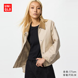 优衣库休闲短茄克女装男装/巴恩风外套夹克483807 484664 483807/31米色 S