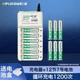 德力普（Delipow）充电电池 5号/7号电池 配12节电池充电器套装