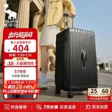 爱华仕行李箱20英寸登机箱三七开拉杆箱大容量耐用旅行箱密码箱皮箱黑色