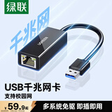 绿联USB3.0转千兆有线网口 RJ45网线转接头接口转换器 适用苹果华为笔记本外置网口扩展坞转接头 20256