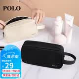 POLO化妆包便携外出化妆品收纳包出差旅行洗漱包大容量手提收纳袋男女
