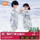 良良（liangliang）婴儿睡袋夏季空调房防踢被宝宝纯棉可拆袖儿童睡袋 林中歌·寒冬款【适合10-15℃】 S（建议身高60-75cm）