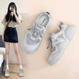 ZHR登山鞋女春秋户外运动鞋女轻便厚底休闲女鞋 KD03 灰色 38