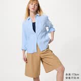 优衣库法国麻衬衫/长袖女装衬衣26春夏新款483868 61 水蓝色 L