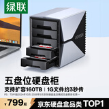 绿联 硬盘柜硬盘盒 多盘位硬盘笼硬盘仓（不带RAID磁盘阵列）适用2.5/3.5英寸SATA串口机械固态硬盘