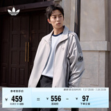 adidas宽松日常舒适运动夹克外套男女春季新款阿迪达斯官方三叶草   浅灰 (推荐选大一码)   S