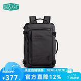 BAGSMART双肩包随行仓背包男士旅行出差大容量多功能商务通勤书包电脑包女 经典黑（标准版 适合1-3天差旅）