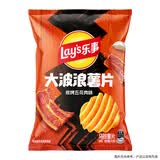乐事（Lay's）大波浪薯片 炭烤五花肉味 70g 零食 休闲食品