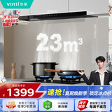 华帝脱排吸油烟机【官方推荐搭配123灶具】欧式顶吸23风量大吸力家用齐平橱柜静音一级能效176T