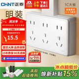 正泰（CHNT）明装开关插座面板 1c系列  十五孔插座