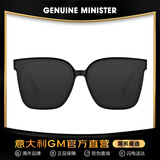 GENUINE MINISTERGM黑框太阳眼镜男女同款大脸圆脸墨镜防蓝光防辐射近视眼镜礼物 一体平面大码近视（0-500度）