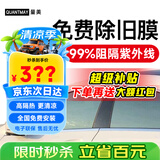量美【次日达】汽车贴膜隔热膜车膜防爆防晒太阳膜前挡风玻璃膜全车膜车窗隐私膜防窥suv太阳膜包施工 淡蓝前挡+中黑色侧后【L1磁控】