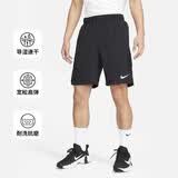 耐克NIKE男子运动裤9英寸及膝 夏季透气速干短裤DM6618-010黑色XL码