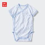 优衣库婴幼儿网眼包臀衣/短袖/1件装宝宝衣服连体衣481772 63 天蓝色 60cm