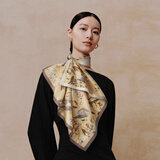 万事利真丝丝巾桑蚕丝女士披肩方巾送老师送礼教师节日礼物礼盒  牡丹时
