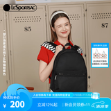 LeSportsac乐播诗简约纯色包包女包双肩包书包生日礼物 黑色【实物偏紫色】