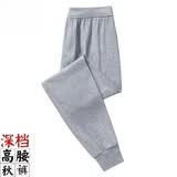 艾罗帝朗 纯棉秋裤男中老年人宽松男士秋裤高腰衬裤秋保暖裤男保暖内衣 浅灰色（纯棉秋裤） 2XL 推荐125-150斤