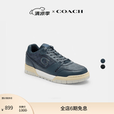 蔻驰（COACH）【明星同款】男士男鞋经典标志SOHO运动鞋板鞋黑色简约百搭 丹宁蓝色/丹宁色 40.5