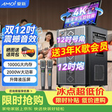 夏新（Amoi）家庭ktv音箱套装抖音2026年新款家用户外点唱机卡拉ok功放一体机广场舞音响带显示屏动态谱 【升级】双12吋+19吋屏+1000G（3年会员）