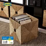 宜家（IKEA）KNIPSA克尼萨篮自然海草篮筐收纳箱手工编织收纳筐现代 褐色