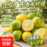 京喜加广东香水柠檬现摘现发香气浓郁柠檬茶奶茶店专用青黄香水柠檬 香水柠檬单果65g起含箱5斤装