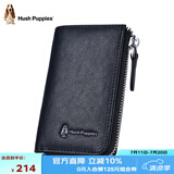 暇步士（Hush Puppies）钥匙包男高端植鞣皮车钥匙包真皮卡包钱夹休闲证件包生日礼物