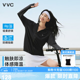 VVC防晒衣服女冰丝凉感透气防紫外线披肩城市轻户外短外套 时尚黑1.0