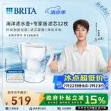 碧然德（BRITA）过滤净水器 家用滤水壶 净水壶 Marella 海洋系列白+专家版滤芯12枚（含附件）