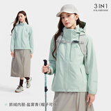 骆驼（CAMEL）三防冲锋衣男女三合一外套户外防风防水进藏旅游徒步登山服装